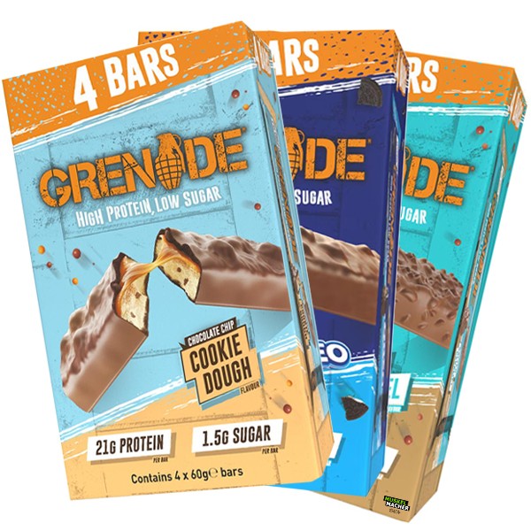 4x Grenade Protein Bars Box